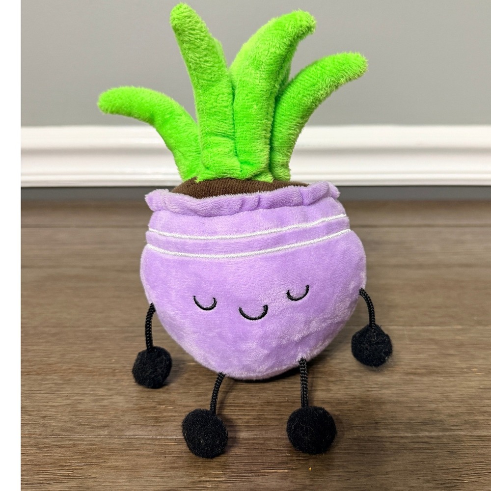 Ploofs Snuggly Sprouts Succulent Plant Plush Purple Pot Soft Stuffed‎ Toy